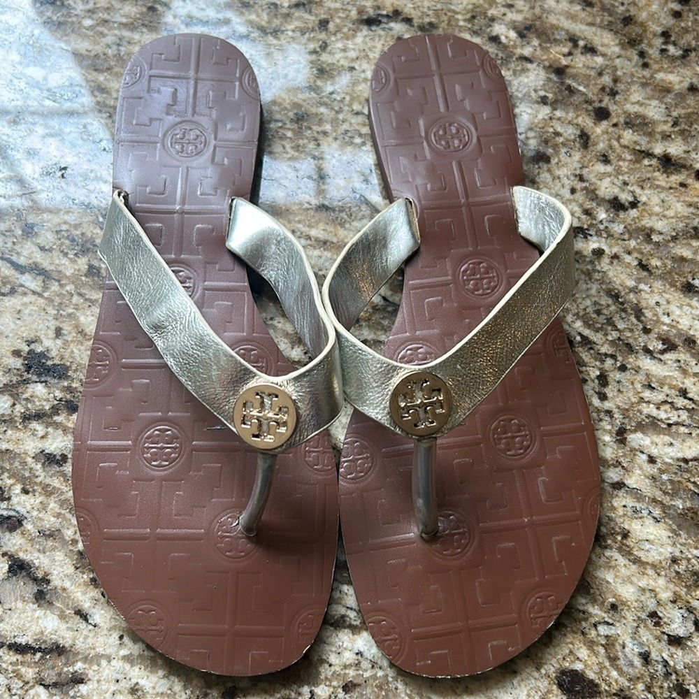 Tory Burch Metallic Sandals